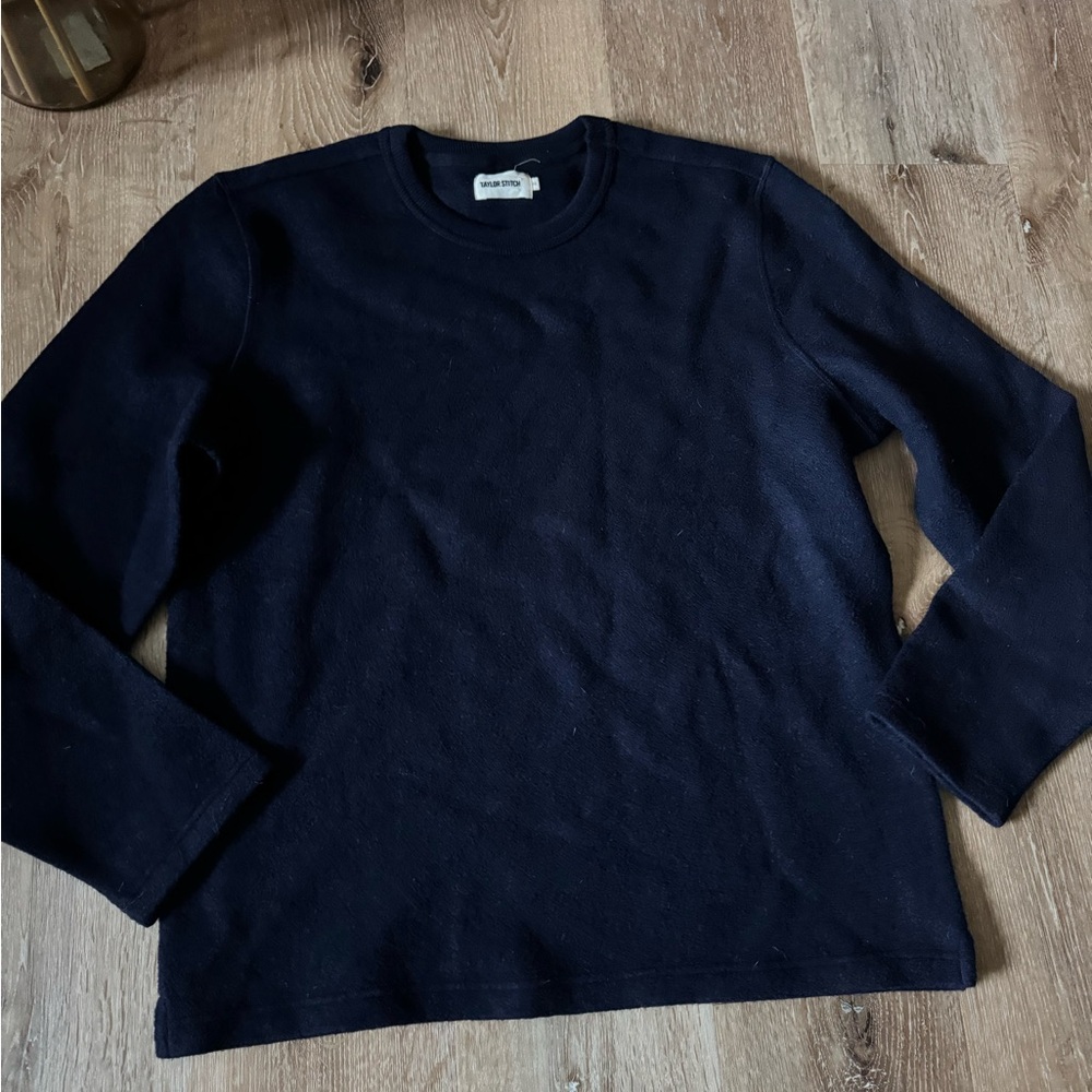Taylor Stitch Navy Classic Wool Crewneck Men’s Sweater Size 44‎